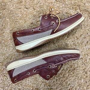 FLASH SALE✨ Gently Used Women’s SPERRY Faux Leather Boat Shoes, Size 8